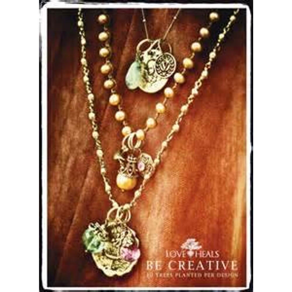Love Heals White Topaz APRIL Birthstone Round White Bronze Charm LH8525 - Picture 3 of 8